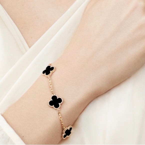 Vintage Alhambra bracelet, 5 motifs ONYX - Picture 2 of 3